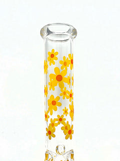 10" Flower Design Glass Bong