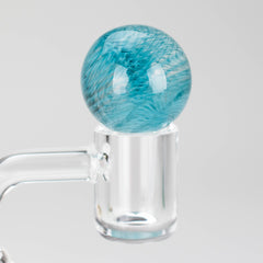 Shine Glassworks | Latticino Marble Carb Cap - Made in Canada