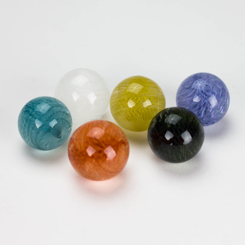 Shine Glassworks | Latticino Marble Carb Cap - Made in Canada