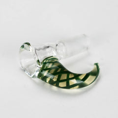 Shine Glassworks | 14mm 3 Hole Clear Bowl with Horn - Made in Canada