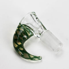 Shine Glassworks | 14mm 3 Hole Clear Bowl with Horn - Made in Canada