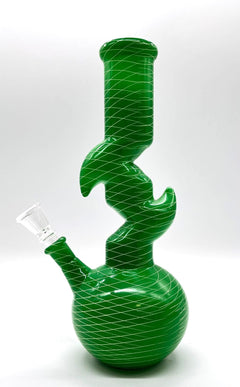 9.5" Zig-zag Designed Bong - Assorted Color [PIP651]