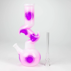 9.5" Flower Designed Bong - Assorted Color [PIP651]