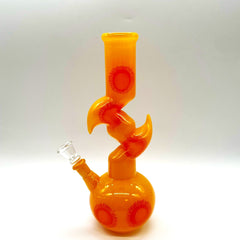 9.5" Flower Designed Bong - Assorted Color [PIP651]