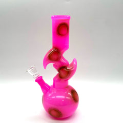 9.5" Flower Designed Bong - Assorted Color [PIP651]