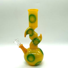 9.5" Flower Designed Bong - Assorted Color [PIP651]