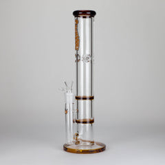 Ganjavibes | Honeycomb 14 Inches Two Disk Percolator Glass Bong By Irie Vibes Series