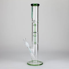 Ganjavibes | 17" Double Tree Percolator Glass Bong By Irie Vibes