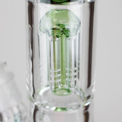 Ganjavibes | 17" Double Tree Percolator Glass Bong By Irie Vibes