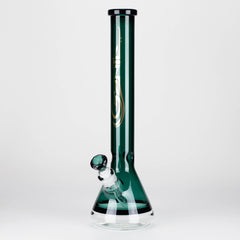 Genie | 18" 7 mm color-tube and clear-bottom beaker water bong [GE3110]