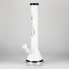 Genie | 18" 7 mm color-tube and clear-bottom beaker water bong [GE3110]