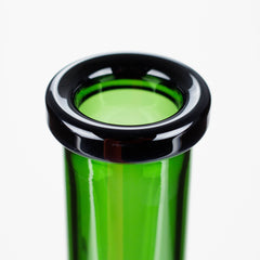 Genie | 18" 7 mm color-tube and clear-bottom beaker water bong [GE3110]