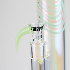 Trippy Glass | 17" Holographic Double Inline  Straight Tube Glass Bong