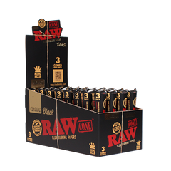 RAW | Black Natural King size Unrefined Pre-Rolled Cone